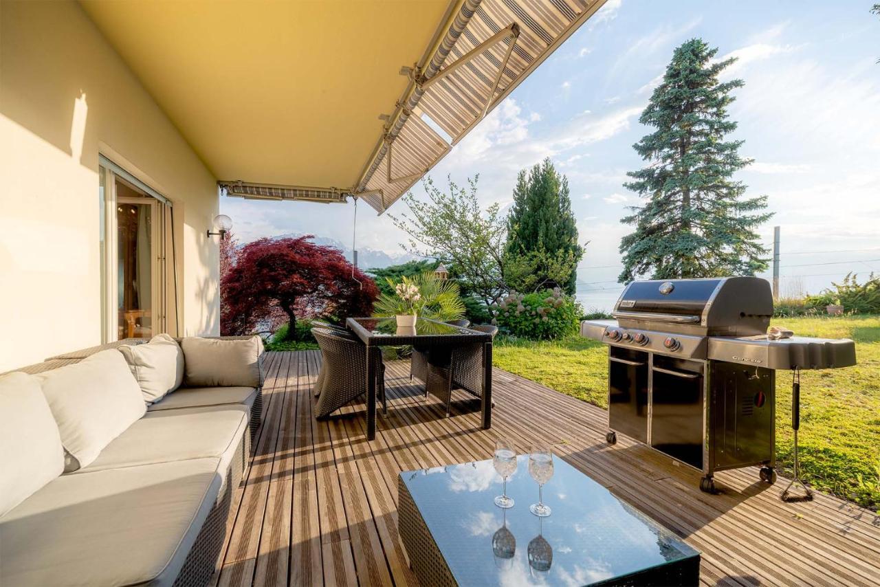 Ground Floor Rooms With Stunning Lake View & Garden Access Montreux Eksteriør bilde